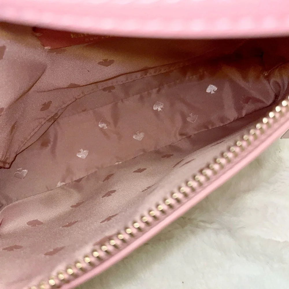 Kate Spade Ramey‎ Greta PINK Glitter DUSTY PEONY Crossbody Bag NWT